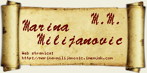 Marina Milijanović vizit kartica